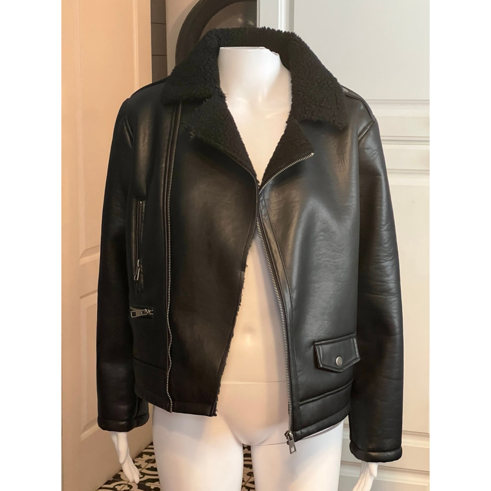 Zara Black Moto Jacket - Picture 5 of 7